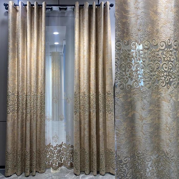 Gambar FT New European Style Luxurious Blue Curtains for Living Dining dari Functiont Tools undefined Tokopedia