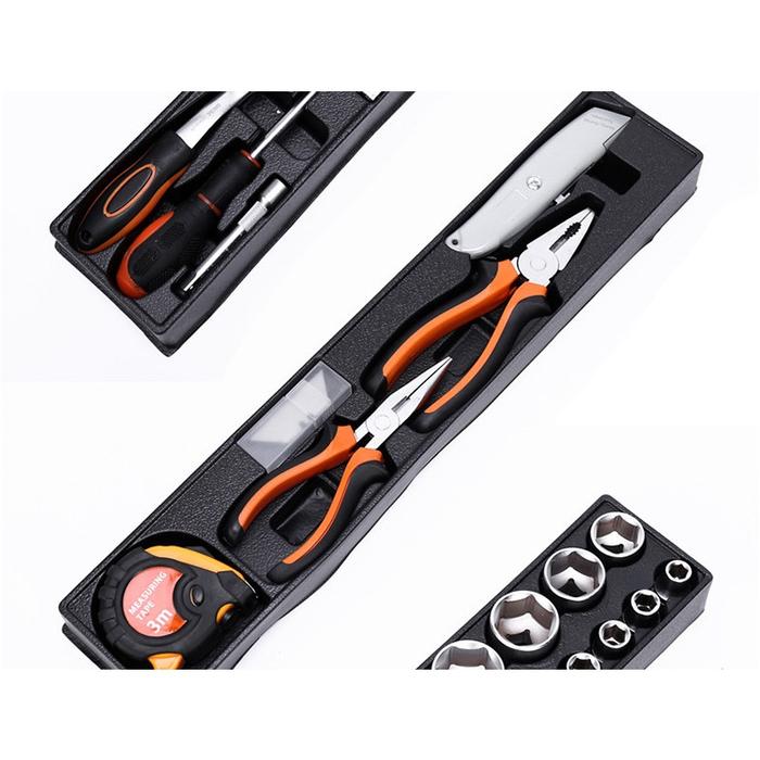 Gambar POWONE 85-piece wrench tool set - repair/home hand tool kit with tin dari Badrishop_ undefined Tokopedia