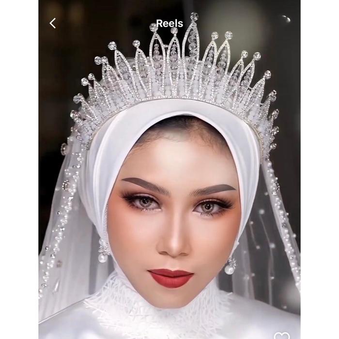 Gambar Mahkota queen wedding white crystal new dari Irwan Hidayatt undefined Tokopedia
