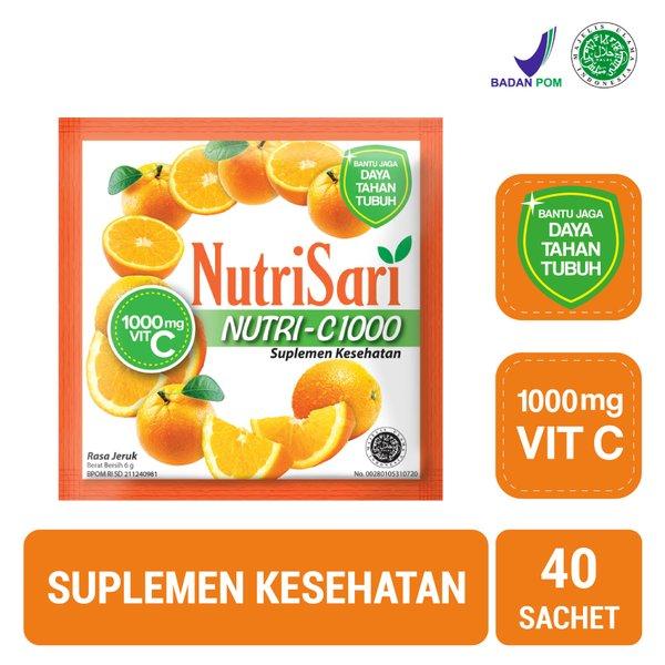 Gambar NutriSari NUTRI-C1000 Jeruk 40 Sachet - Minuman Vitamin C 1000 dari PUTRIAWM undefined Tokopedia