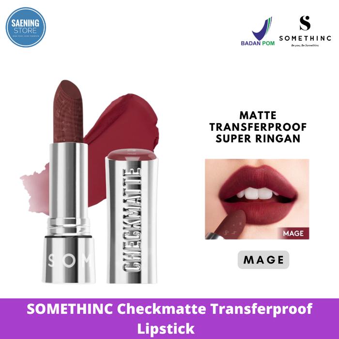 Gambar SOMETHINC Checkmatte Transferproof Lipstick - 06 Mage dari Saening Store Beauty ID undefined Tokopedia