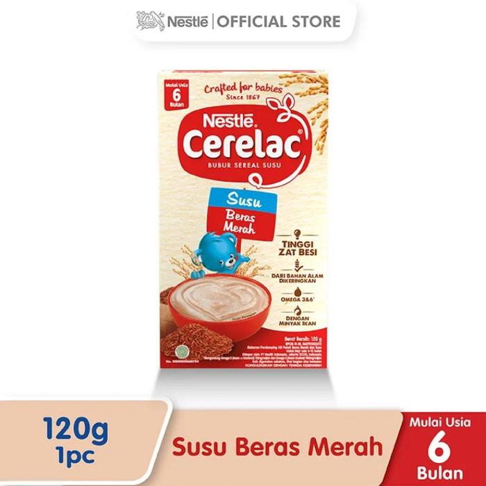 Gambar Nestle Cerelac Bubur Bayi Instant Rasa Beras Merah Susu Box 120 gr dari mangmeshop undefined Tokopedia