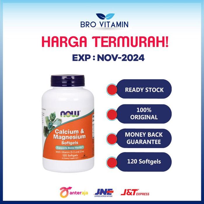 Gambar NOW FOODS CAL-MAG  D 120 SGELS - Calcium Magnesium Vit D3 Zinc - dari maroline undefined Tokopedia
