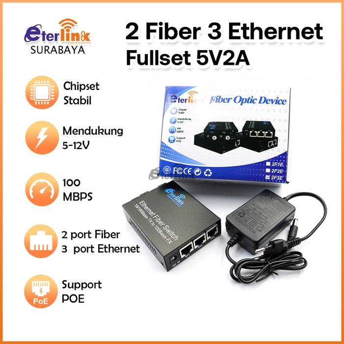 Gambar Aksesoris Komputer Terlaris 2 SC Port 3 RJ45 Port Single Mode 100Mbps dari diki aji FB undefined Tokopedia