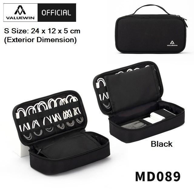 Gambar VALUEWIN MD089 S Size - Pouch Travel Handbag Storage Aksesoris Gadget - Black dari davantoof undefined Tokopedia
