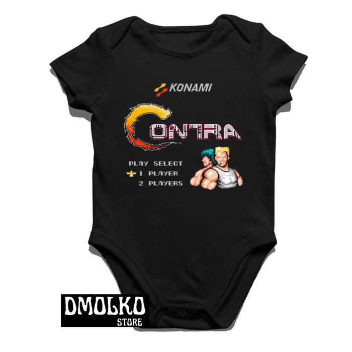 Gambar Jumper Bayi Video Game Contra 1 | Jumper Baby | New Born 0 - 12 Bulan - HITAM, S dari Dmolko Store undefined Tokopedia