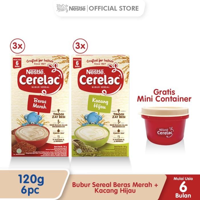 Gambar Nestlé CERELAC Rasa Beras Merah + Kacang Hijau 120g Free Container dari Delima Shop23 undefined Tokopedia