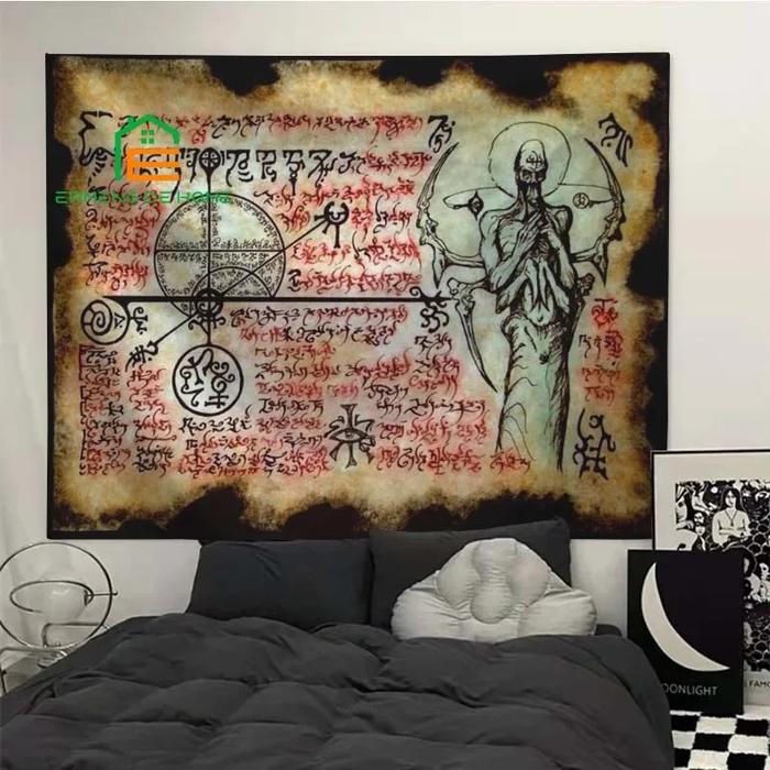 Jual Dark Necronomicon Cthulhu Mythological Monster Tapestry Wall
