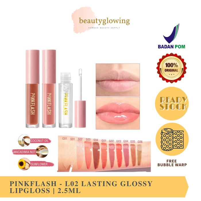 Gambar PINKFLASH L02 LASTING GLOSSY LIPGLOSS - G01 dari RITARA_NEW undefined Tokopedia