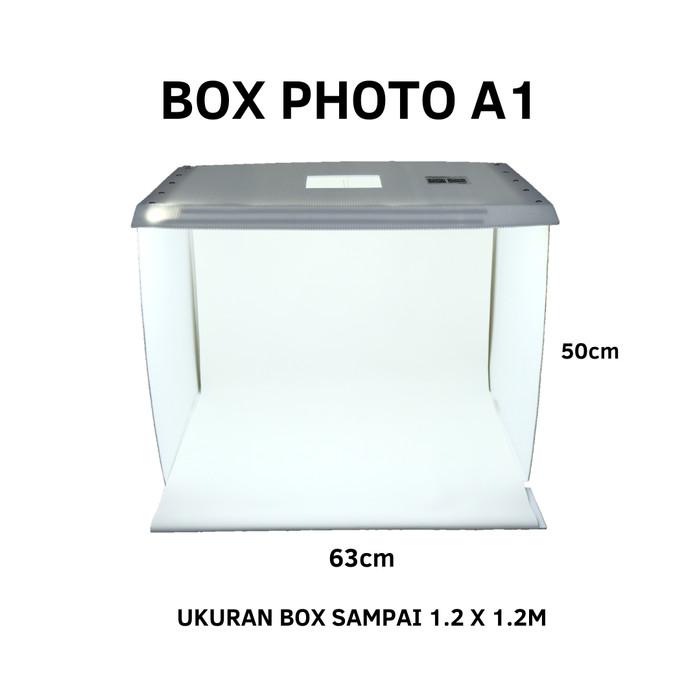 Gambar Box Studio mini ukuran A1 (63cm x 50cm) pas dengan alasfoto A1 - STANDART dari Supplieralasfoto undefined Tokopedia