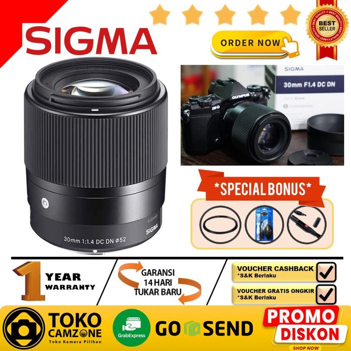 Jual Sigma 30mm DC DN Autofocus Lens For M43 MFT Olympus