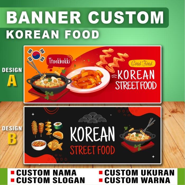 Gambar Spanduk Banner - Korean Food - 1x0,5m dari PAWON 88 undefined Tokopedia