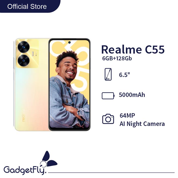 Gambar Realme C55 6/128Gb Garansi Resmi Realme Indonesia - Gold, 6/128 dari GadgetFly undefined Tokopedia