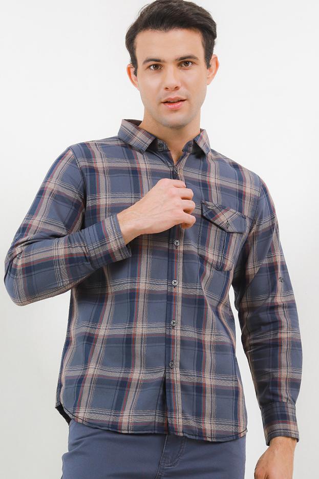 Gambar CDL Kemeja Lengan Panjang Slim Fit Pria H0193J04D By Cardinal - XL dari Cardinal Brand undefined Tokopedia