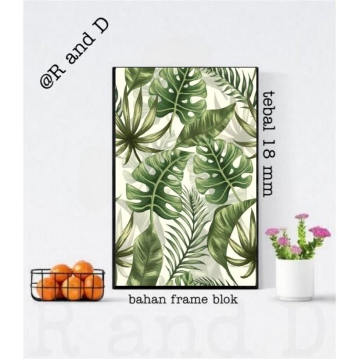 Gambar Poster gambar daun, hiasan dinding bingkai kayu ukuran A4, foto - 1 dari Rahardjoe Design undefined Tokopedia