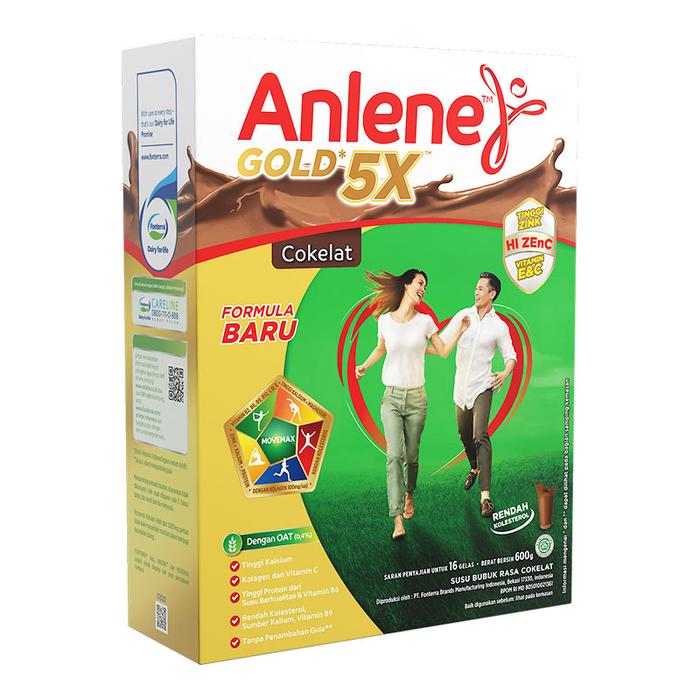 Gambar Anlene Gold 5X Susu Bubuk Dewasa Cokelat 600 g - Tulang, Sendi & Otot dari Alfamidi Official Store undefined Tokopedia