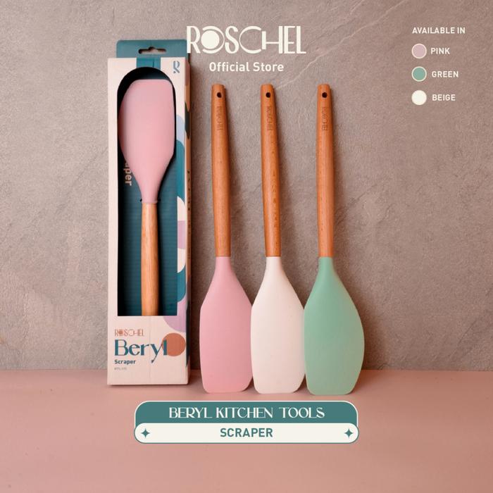 Gambar Ong Houseware - Roschel Peralatan Masak Spatula Sodet Food TOng Sillicone Beryl RTS110 - RTS115 Scraper, Hijau dari ONG HOUSEWARE undefined Tokopedia