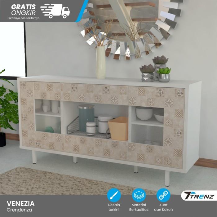 Gambar Buffet TV / Rak TV Minimalis Credenza Venezia I Furniture - Solid White dari Trenz Furniture undefined Tokopedia