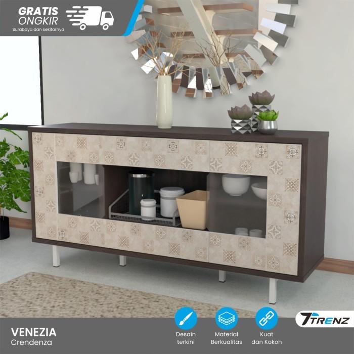 Gambar Buffet TV / Rak TV Minimalis Credenza Venezia I Furniture - Coffe Brown dari Trenz Furniture Kota Surabaya Tokopedia