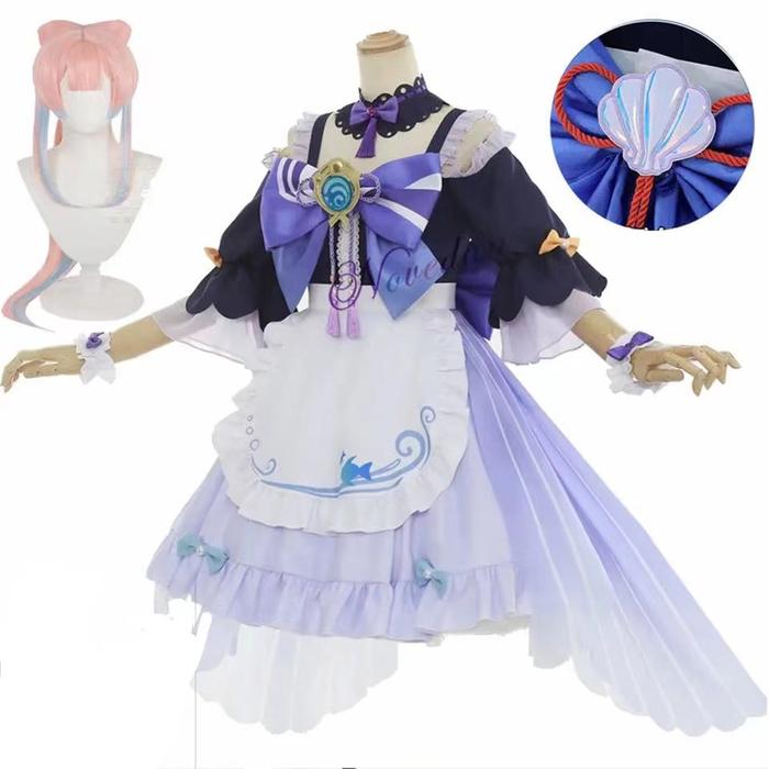 Gambar Best Salle !! Genshin Impact Maid Kimono Lovely Women's Costume - Costumes Wig, M dari Miwhawk Surabaya undefined Tokopedia