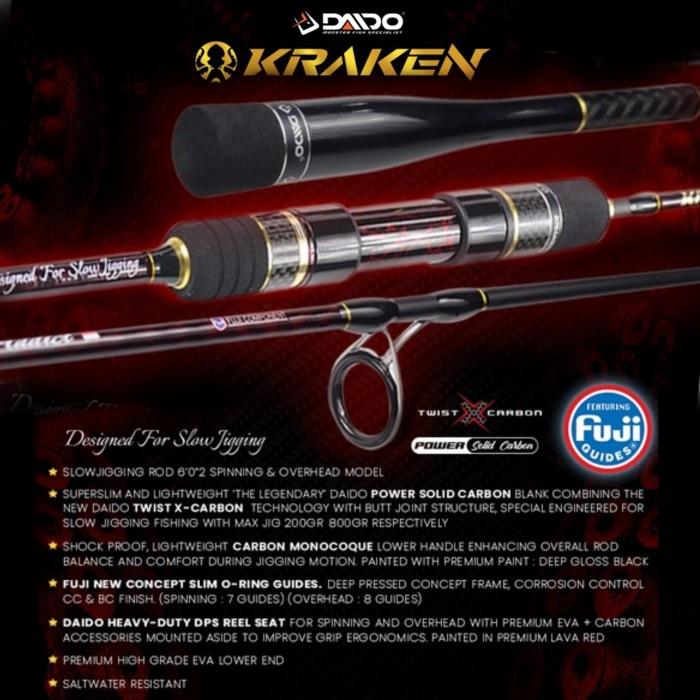 Gambar Joran Daido Kraken 0.8-1.5 Light Jigging Spinning fishing Rod dari pritashoppp undefined Tokopedia