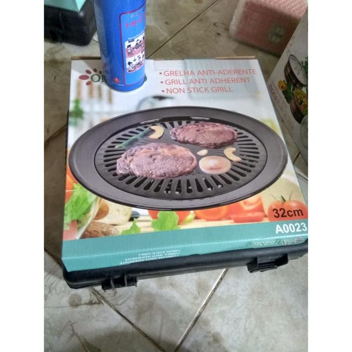 Produk Paket Set Alat Panggang Kompor Portable Dan Smokeless Bbq Grill - Main Image