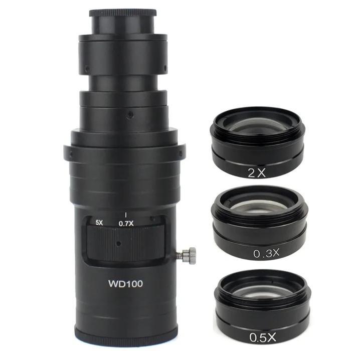 Jual 400X 1000X Adjustable Magnification Glass Lens C Mount Zoom Convex ...