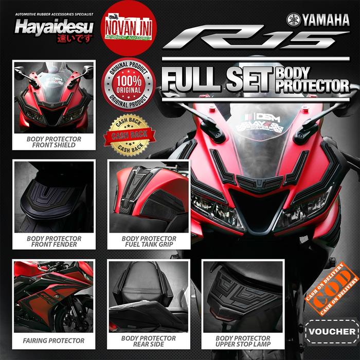 Jual Yamaha R15 V3 Body Protector Full Set Cover Hayaidesu