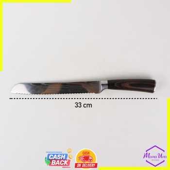 Gambar Pisau Dapur Set XITUO Chef Damascus Knife Pattern Stainless Steel - 8 Inch Bread dari Mamaunastore undefined Tokopedia