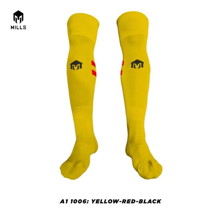 Gambar MILLS Kaos Kaki Olahraga Sepakbola Futsal Soccer Socks A1 1006 ( 2 SIZE ) - Yellow-Red-Blac, M dari MILLS OFFICIAL undefined Tokopedia