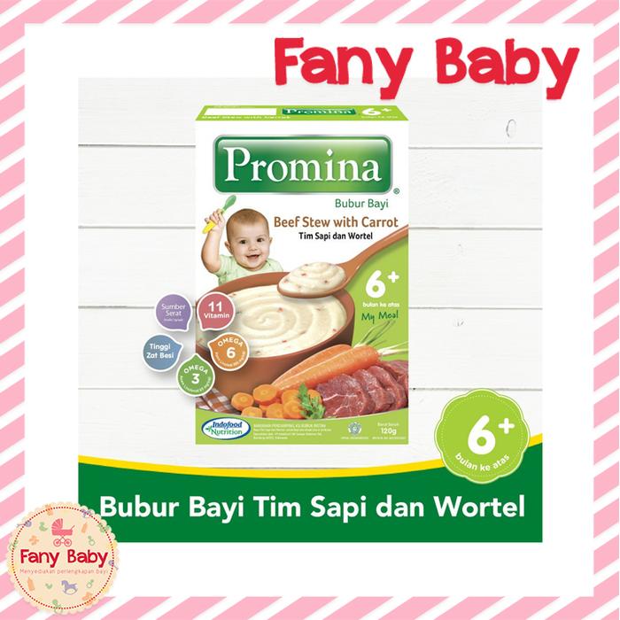 Gambar PROMINA BUBUR BAYI 6M+ BEEF STEW WITH CARROT 120GR dari DzakyDzakir undefined Tokopedia
