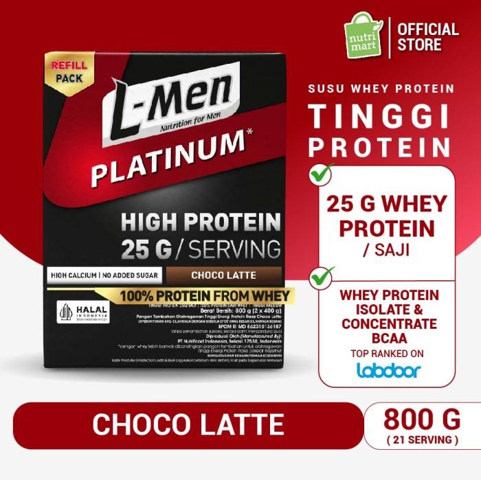 Gambar L-Men Platinum Choco Latte Refill 800Gr - Suplemen Tinggi Protein Tbk dari aurelliashop4 undefined Tokopedia