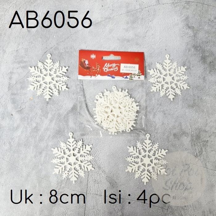 Gambar Hiasan Pohon Natal Snowflake Salju Kepingan Gantungan Ornamen Natal - AB6056 4pc 8cm dari poipoishop_NEW undefined Tokopedia