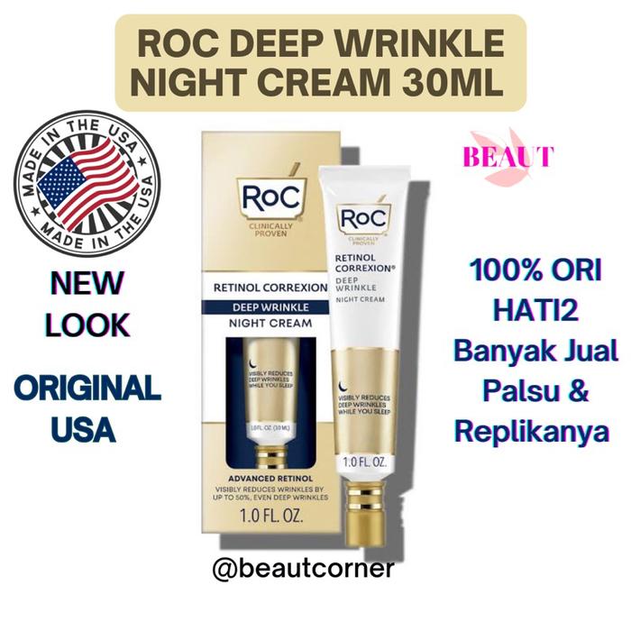 Gambar ROC Retinol Correxion Deep Wrinkle Night Cream 30ML Berkualitas dari Carey Nabillah undefined Tokopedia