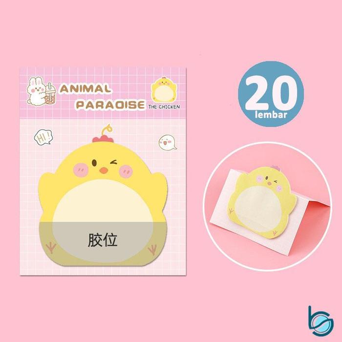 Gambar Sticky Note 20 lembar/catatan kecil hewan - Best Stationary - Ayam dari Best Stationary undefined Tokopedia