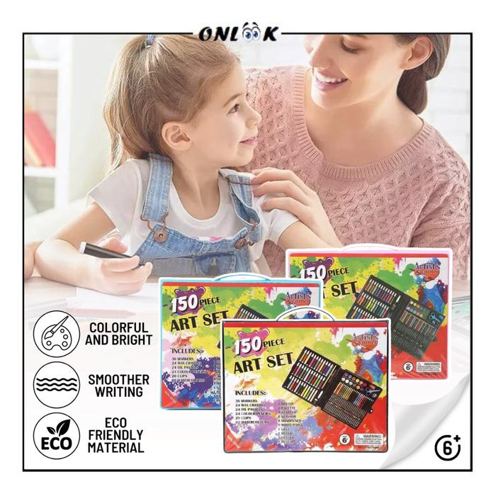 Gambar Crayon Set 150 Pcs Untuk Anak / Kit Art Supplies Painting Set For dari gfcafcaaaay undefined Tokopedia