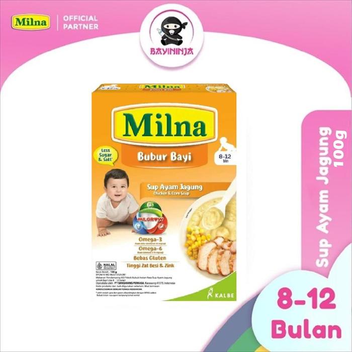 Gambar MILNA Bubur Bayi 8 to 12 Bulan Sup Ayam Jagung 120 g dari BAYININJA undefined Tokopedia