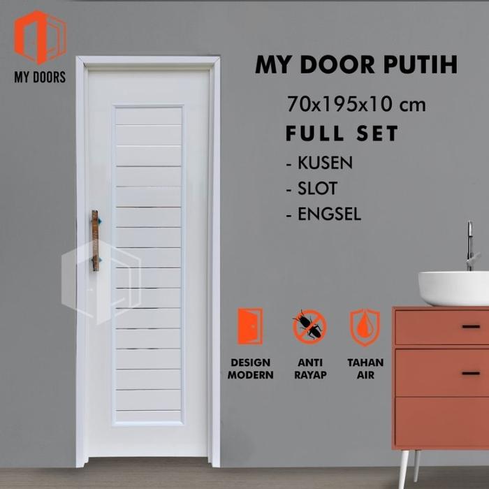 Gambar Pintu Kamar Mandi PVC My Door Full Panel Minimalis Plus Handel Mewah dari ss_auto undefined Tokopedia