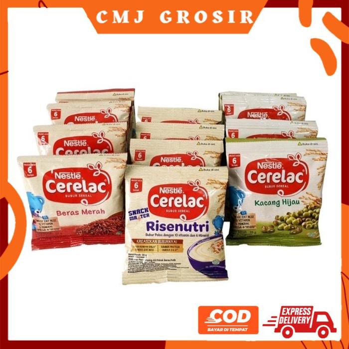 Gambar GROSIR Nestle Cerelac Bubur Sereal Bayi Sachet 20gr Makanan Mpasi Baby - Kacang ijo dari #NAND undefined Tokopedia