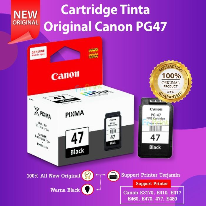 Gambar Cartridge Tinta Canon pg47 cl57 PG810 cl811 pg745s cl746s Original - PG47 BLACK dari FixPrint Shop undefined Tokopedia