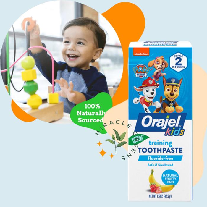 Gambar Orajel Training toothpaste fluoride free Kids Pasta gigi anak 3 tahun - Fruity fun dari aetherle shop undefined Tokopedia