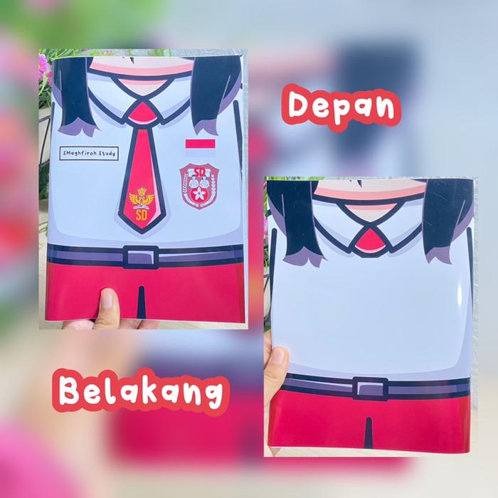 Gambar Buku Tulis A5 58 lembar Seragam Sekolah FREE CUSTOM NAMA dari oskarpelangi undefined Tokopedia