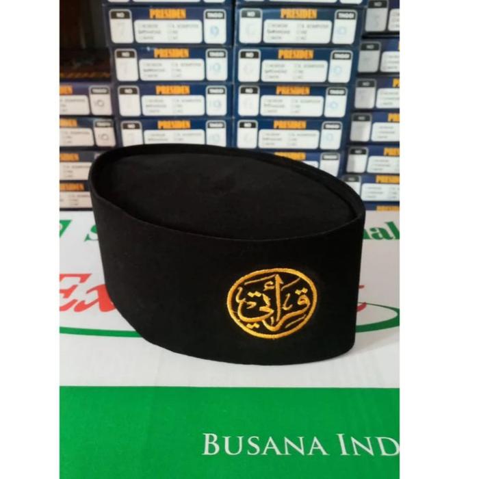 Gambar [READY] PECI SONGKOK LOGO QIROATI PECI HITAM ANAK DAN DEWASA - PECI QIROATI, No1 dari Hasan Rezeki undefined Tokopedia