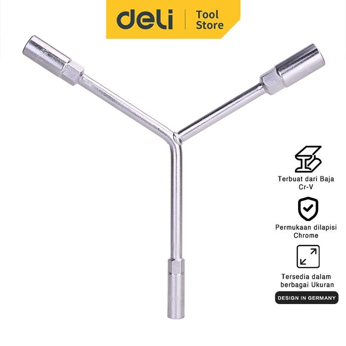 Gambar [KR22] DELI AUTOMOTIVE WRENCHES/KUNCI Y OTOMOTIF 3 UKURAN CHROME dari Sumarni Cake undefined Tokopedia