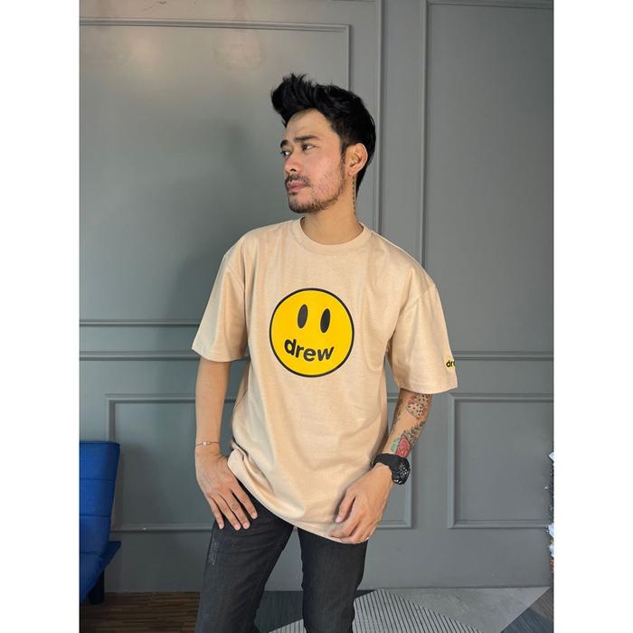 Gambar Baju kaos Dr3w Justin Pria Dan Wanita Shirt - Cream, S dari LilStoree Hype undefined Tokopedia