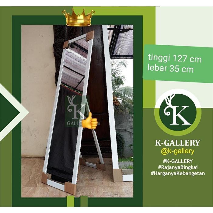 Gambar Standing Mirror Cermin Full Body 127X35 Bisa Berdiri Bisa Digantung dari anindyamisha store undefined Tokopedia