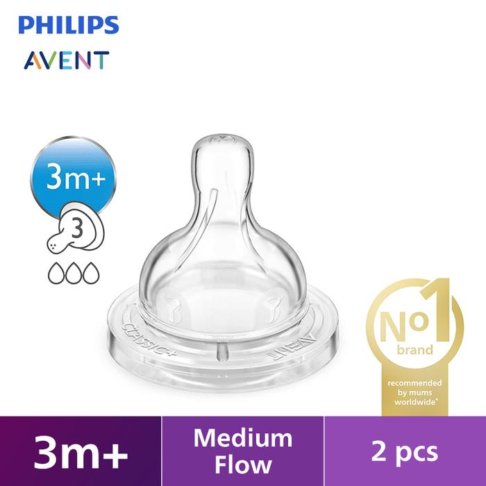 Gambar Philips Avent Teat Classic Medium Flow 3M+ (2pc)-Dot Bayi SCF633/27 dari Babies & Everything undefined Tokopedia