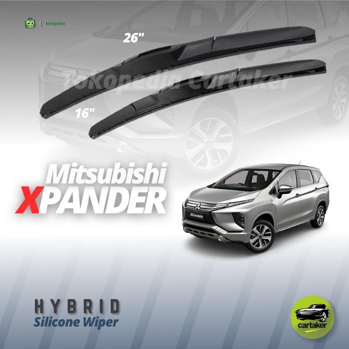 Gambar Wiper Frameless Mitsubishi XPander Karet Kaca Mobil Silicon Hybrid - Front 16" & 26" dari TDS Exhaust undefined Tokopedia