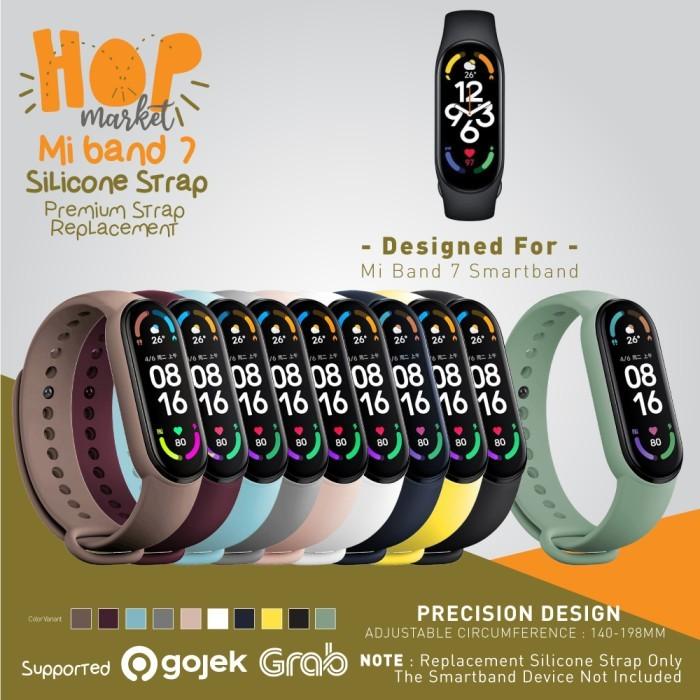 Gambar Simple Silicone Strap for Xiao Mi Band 7 6 5 Tali Jam Rubber Silikon - BURGUNDY dari hop market undefined Tokopedia