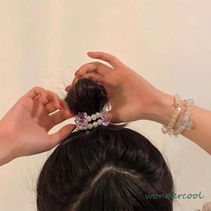 Gambar Produk Tali Rambut Beruang Kecil yang Lucu Cincin Rambut Kristal dari albert9 undefined Tokopedia
